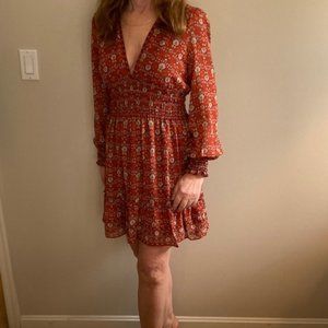 Max Studio NEW dress size Small, rust and blue tones